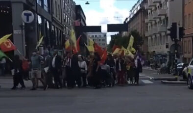 Video: PKK’lı Teröristler İsveç Polisi Eşliğinde Yürüyüş Gerçekleştirdi!