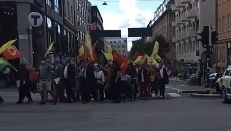 Video: PKK’lı Teröristler İsveç Polisi Eşliğinde Yürüyüş Gerçekleştirdi!